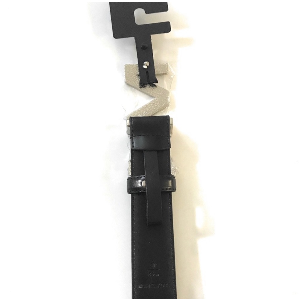 Michael Kors Men Hardware Belt Black & Silver Signature Size 34- 85 cm. NWT - Picture 8 of 12
